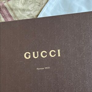 Gucci Dark Brown Embossed Logo Box
